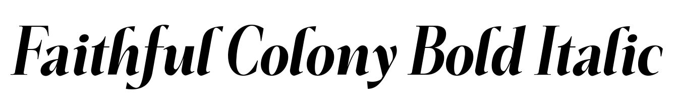 Faithful Colony Bold Italic